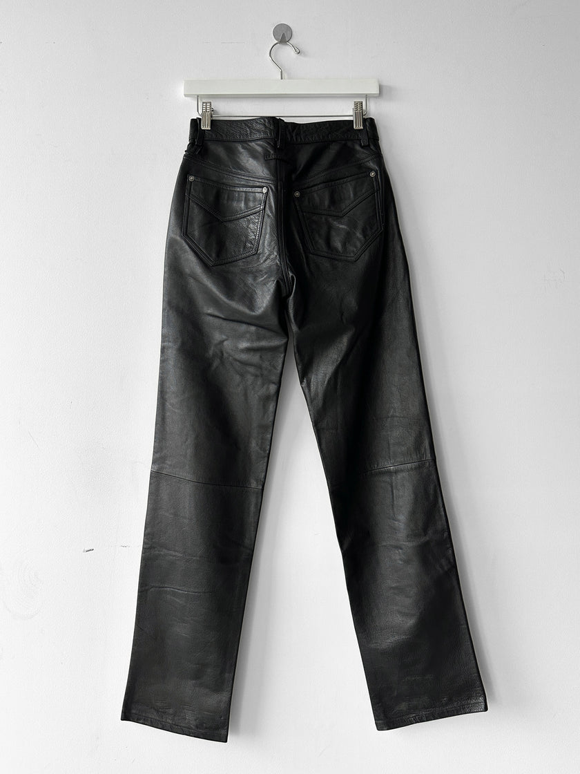 JEAN PAUL GAULTIER OBJECT - 1990s LEATHER TROUSERS