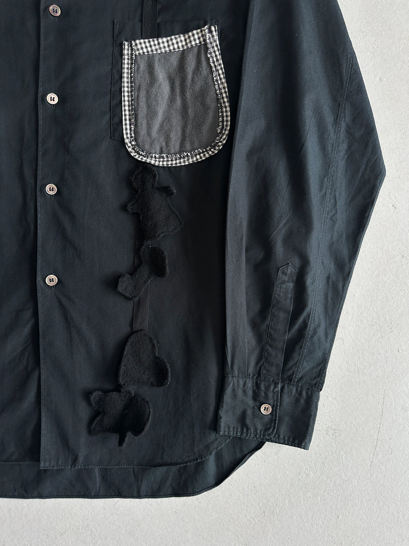 COMME DES GARÇONS HOMME PLUS - S/S 2010 LONG SLEEVE SHIRT WITH APPLIQUÉS