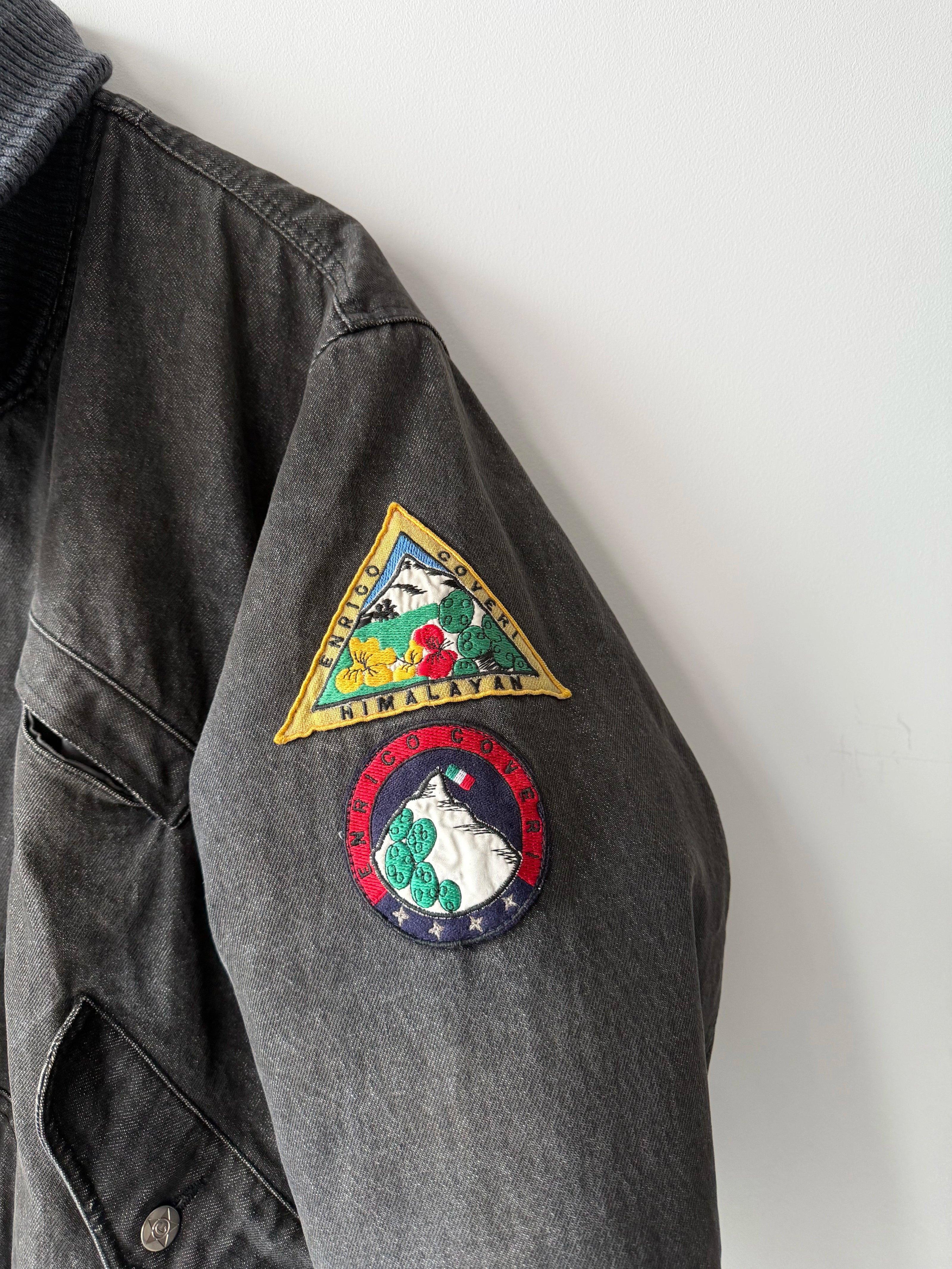 ITALIAN LABEL 1980s HEAVYWEIGHT DENIM BOMBER JACKET