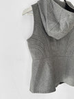 ITALIAN LABEL 2010s ZIPPED HOODED GILET JACKET
