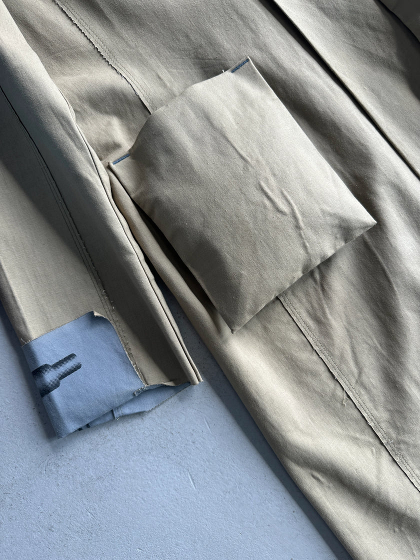 DIESEL - 1990s DECONSTRUCTED COAT WITH RAW EDGES