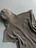 1990s OPEN KNIT HOODED CARDIGAN WITH LINEN DETAILS