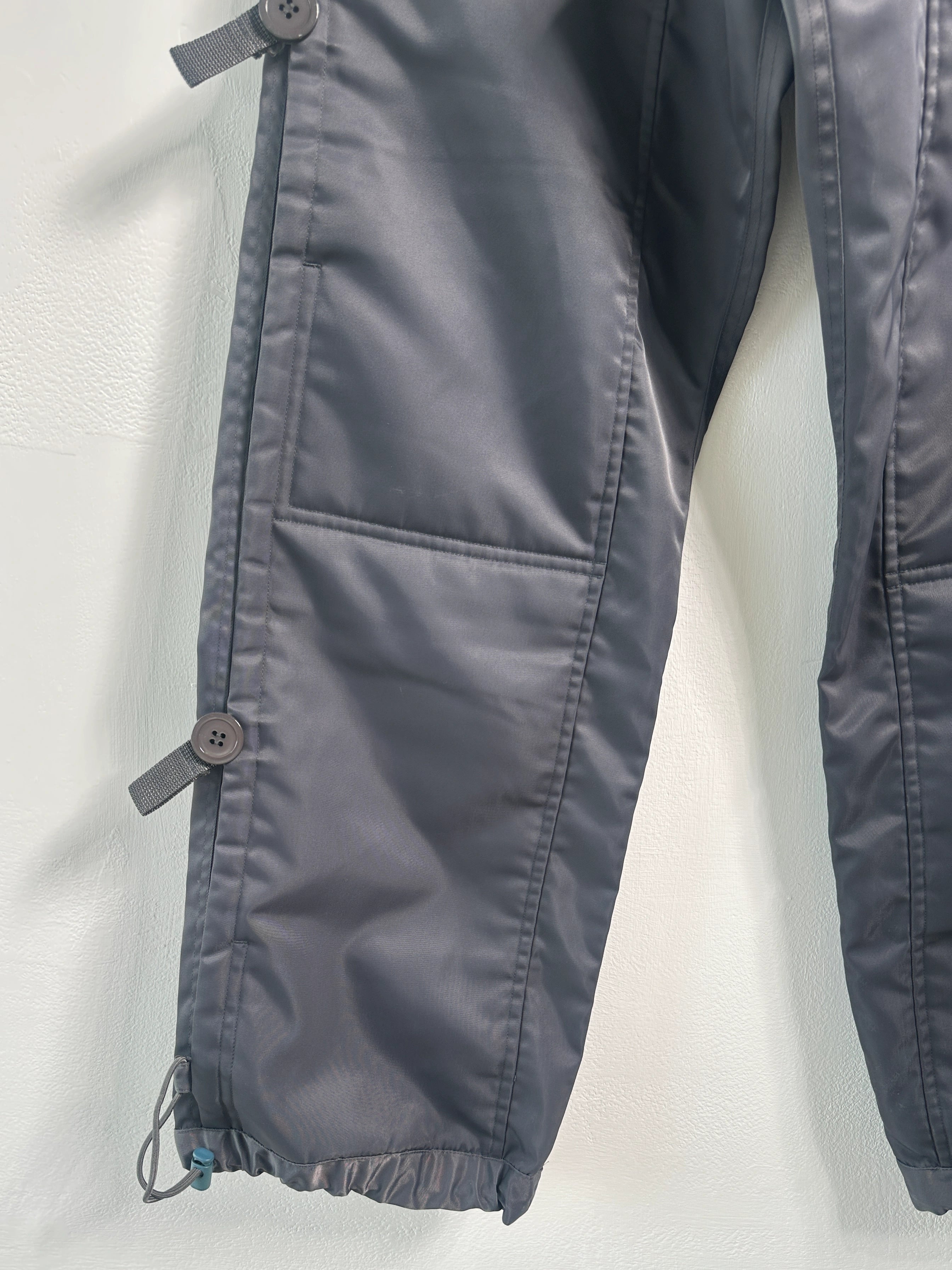 FINAL HOME - early 2000s TECHNICAL TROUSERS WITH SIDE BUTTON DETAILS
