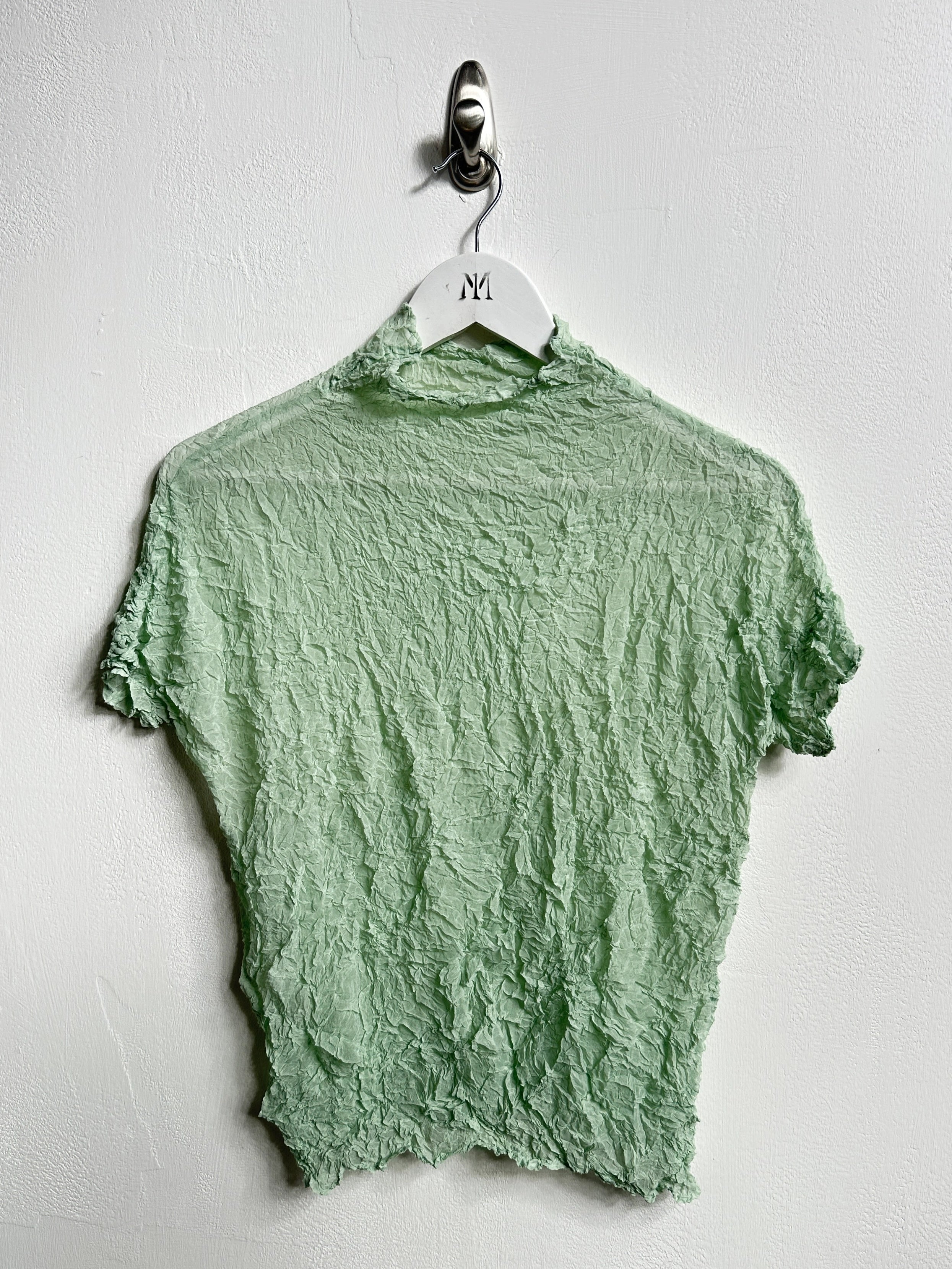 ISSEY MIYAKE PERMANENTE - S/S 1989 SHORT SLEEVE CRINKLED TOP