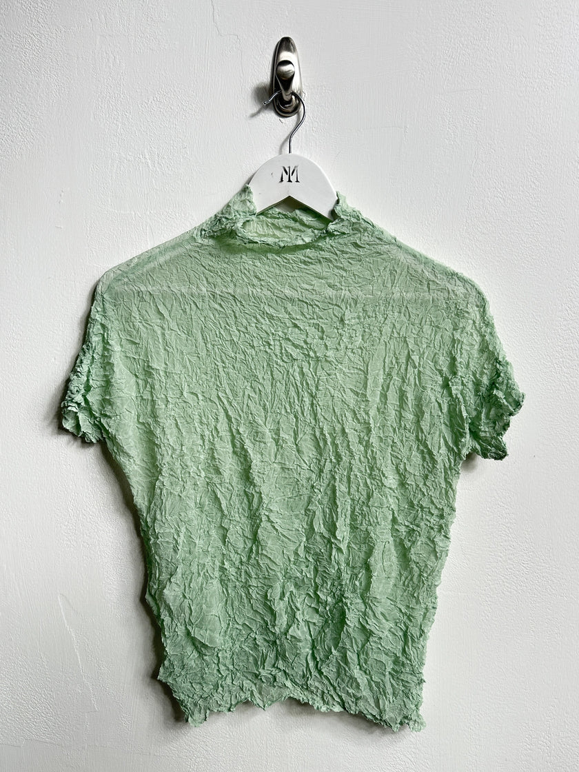 ISSEY MIYAKE PERMANENTE - S/S 1989 SHORT SLEEVE CRINKLED TOP