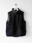 ARMANI JEANS - 1990s FUZZY HAIR ZIPPED VEST GILET