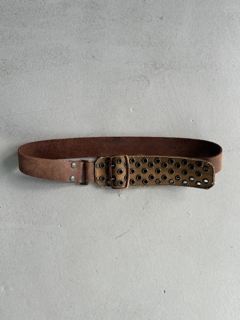 DIESEL - early 2000s LEATHER AND CANVAS BELT