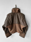LA MATTA - 1980s PANELED CROP FIT JACKET WITH SHEARLING COLLAR