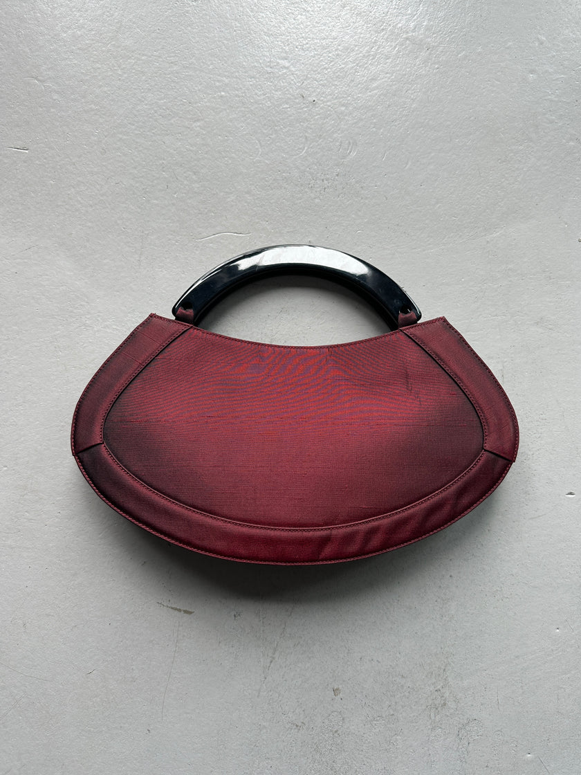 GIORGIO ARMANI -  1990s ORGANZA CRESCENT HANDBAG