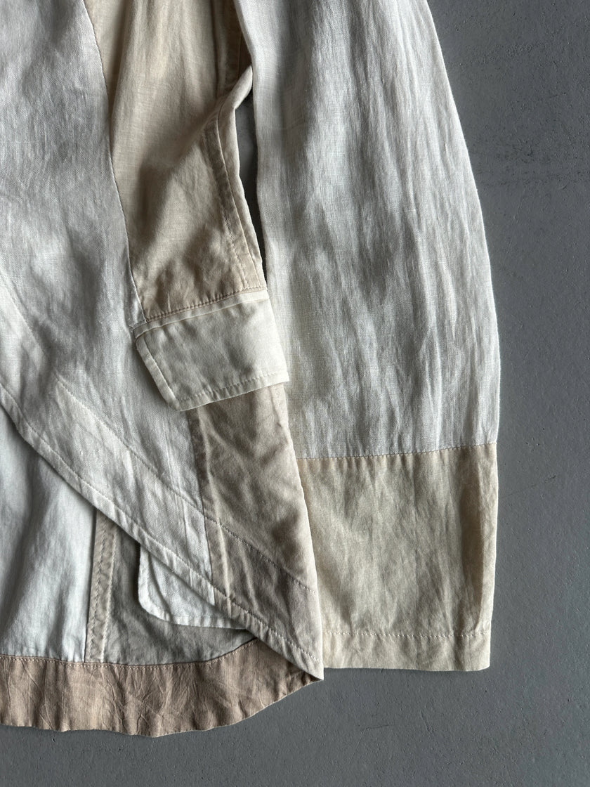 YOHJI YAMAMOTO Y'S - 1990s COLOUR BLOCKING LINEN BLAZER