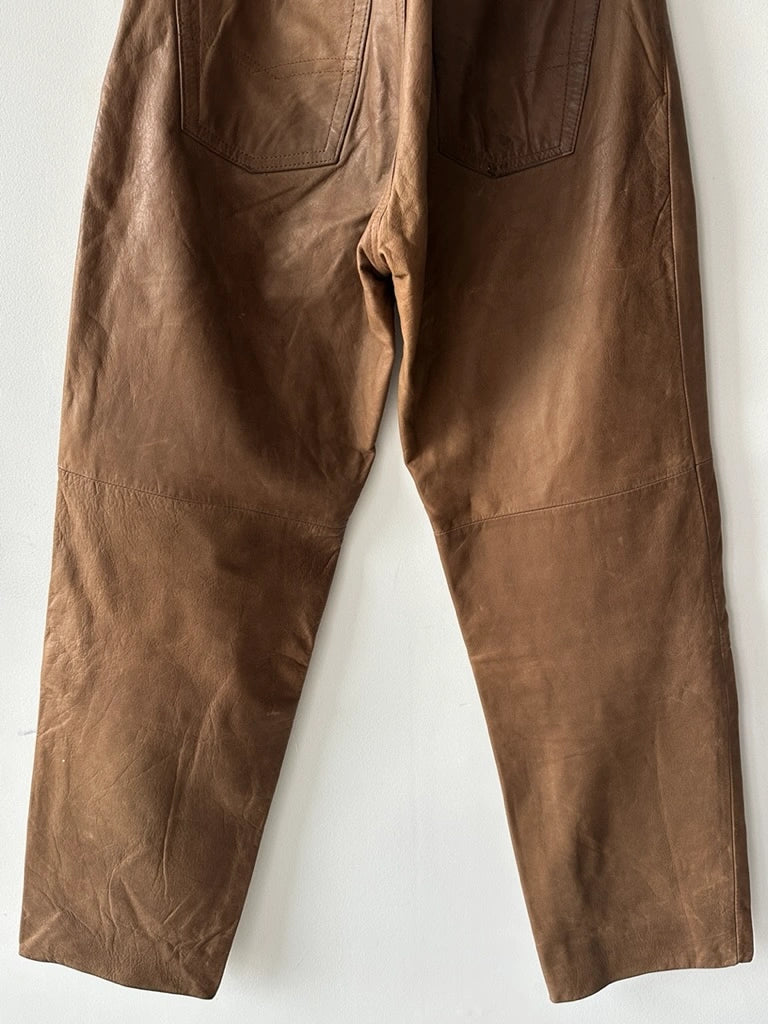 CHEVIGNON - early 1990s LEATHER TROUSERS