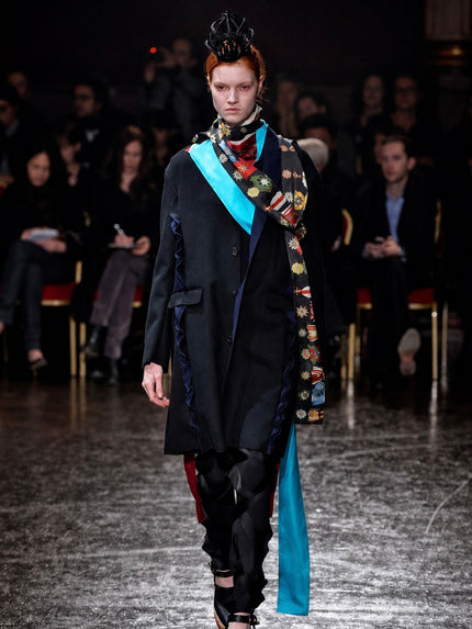 UNDERCOVER - F/W 2014 OVERSIZED DECONSTRUCTED WOOL COAT WITH RAW EDGES