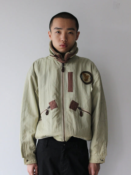 EMPORIO ARMANI F/W 1988-1989 SHEARLING COLLAR AVIATOR BOMBER JACKET