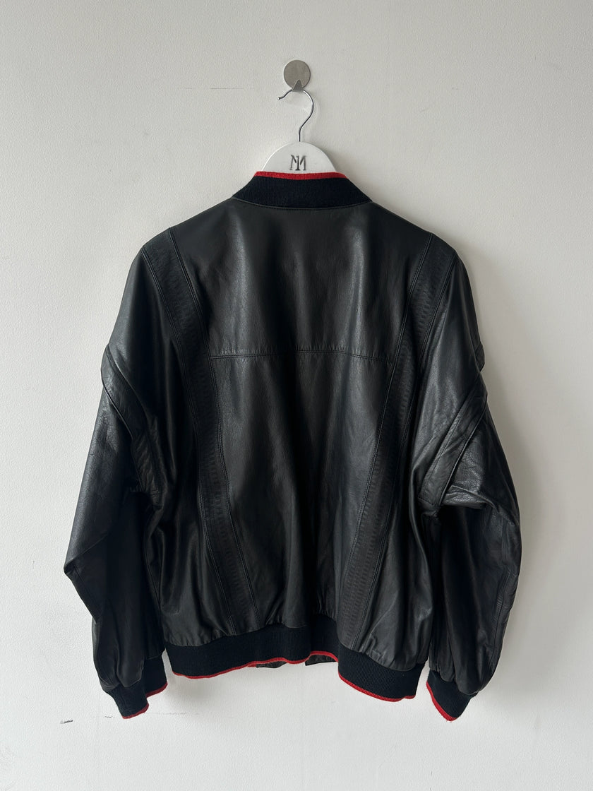 1990s 2 IN 1 BOXY FIT LEATHER JACKET GILET