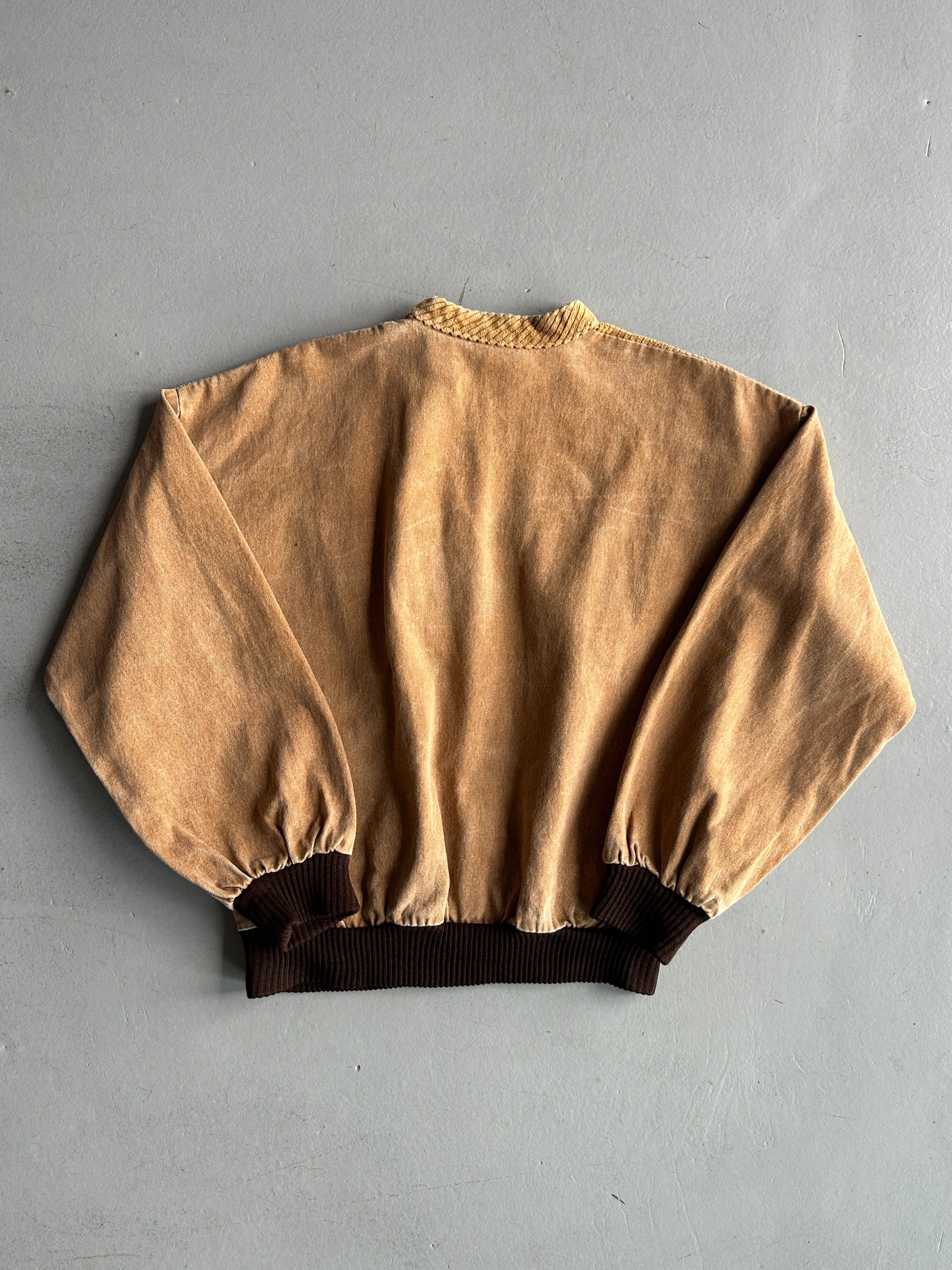 FRENCH LABEL 1990s BOXY FIT JUMPER WITH CORDUROY DETAILS
