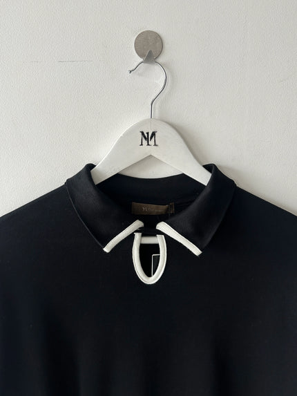 YOHJI YAMAMOTO Y'S - early 1990s LONG SLEEVE TOP WITH BUTTON DETAIL AT COLLAR
