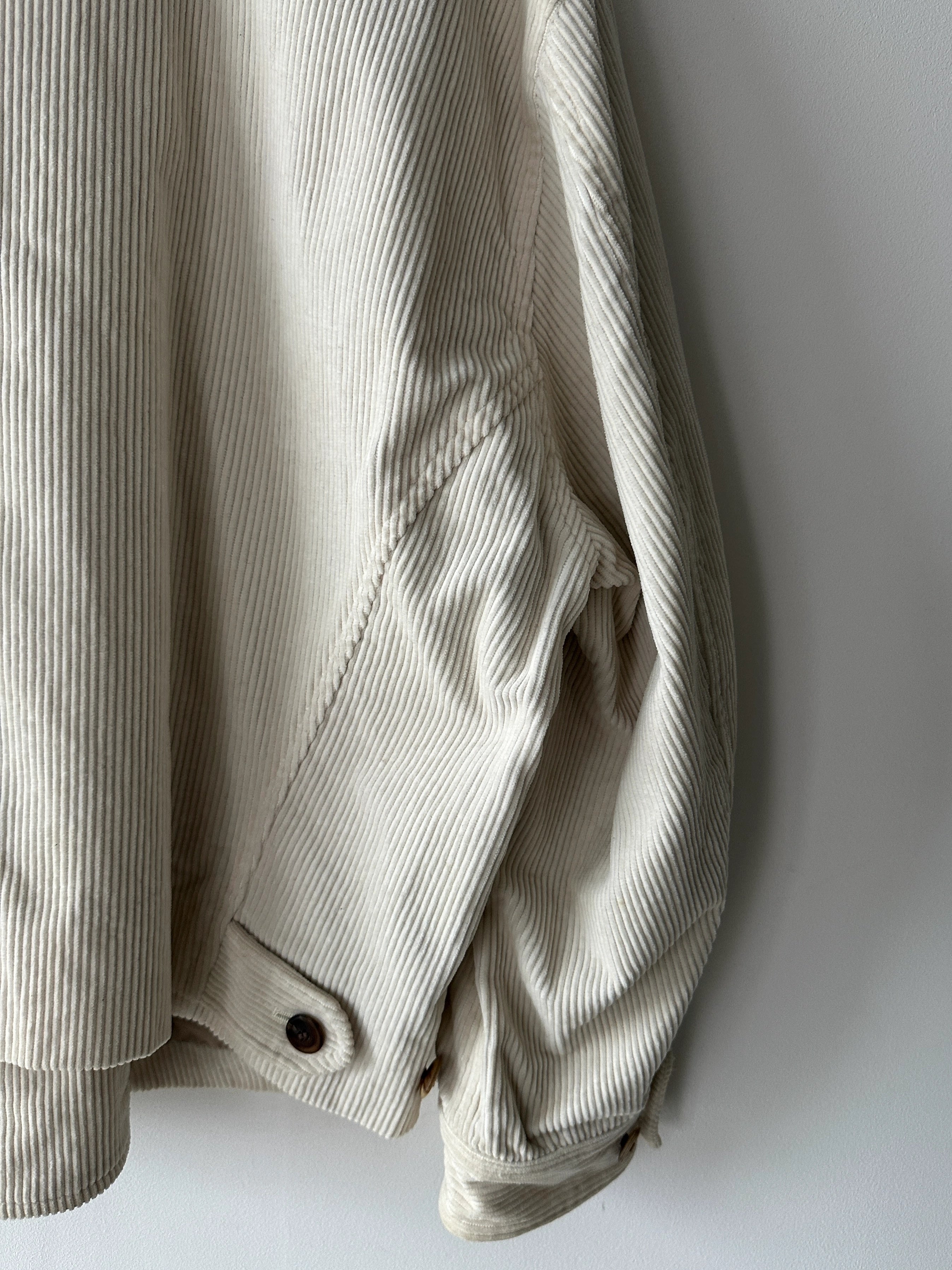 ISSEY MIYAKE - 1990s CROP FIT CORDUROY JACKET WITH SQUARE COLLAR