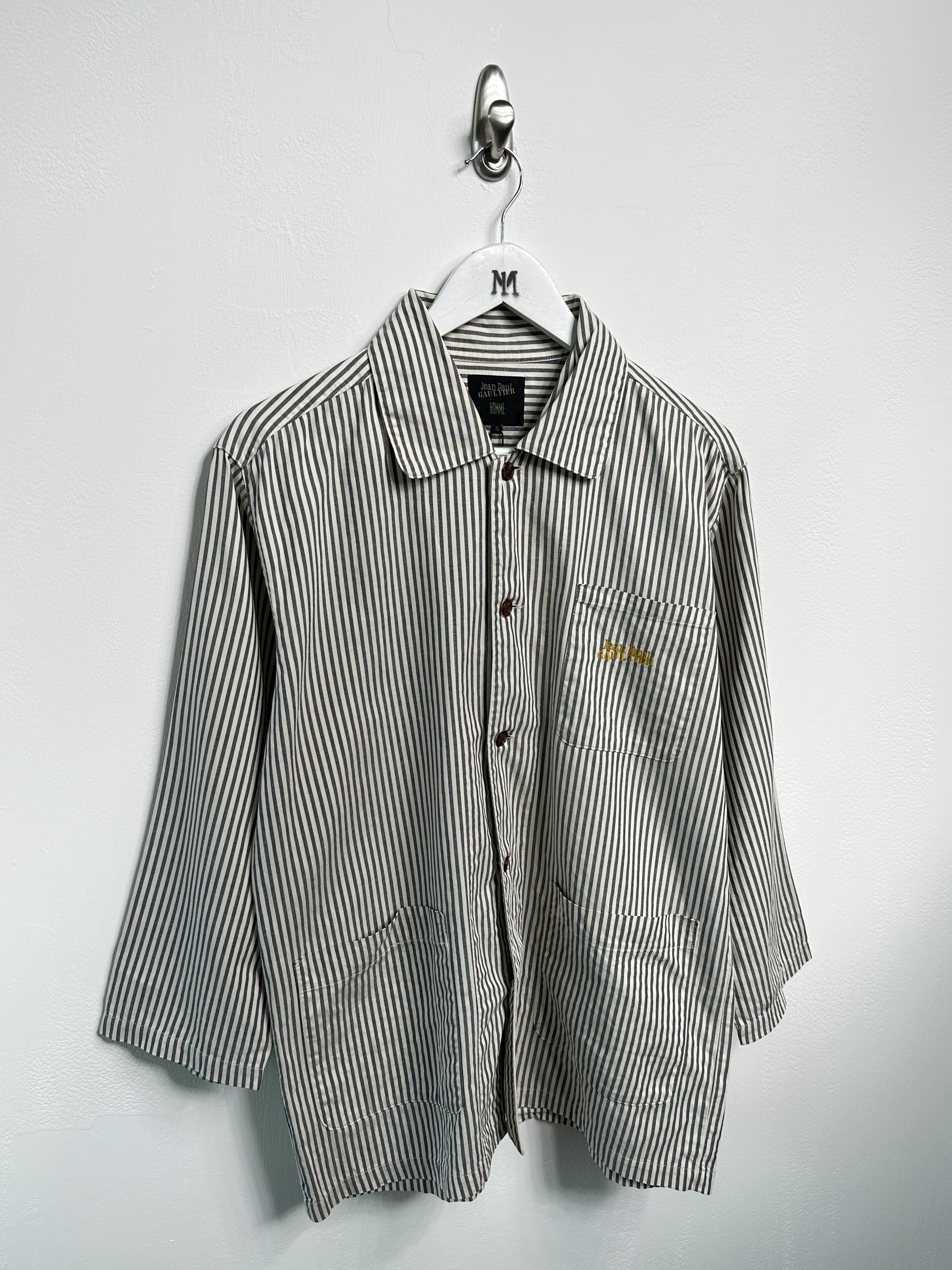 JEAN PAUL GAULTIER - 1990s RELAXED FIT STRIPED SHACKET