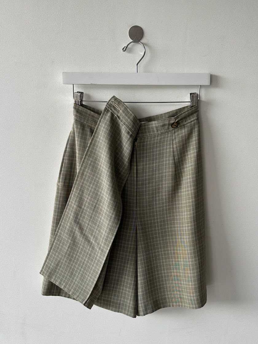 BALENCIAGA - 1990s CHECKED SKIRT PANTS