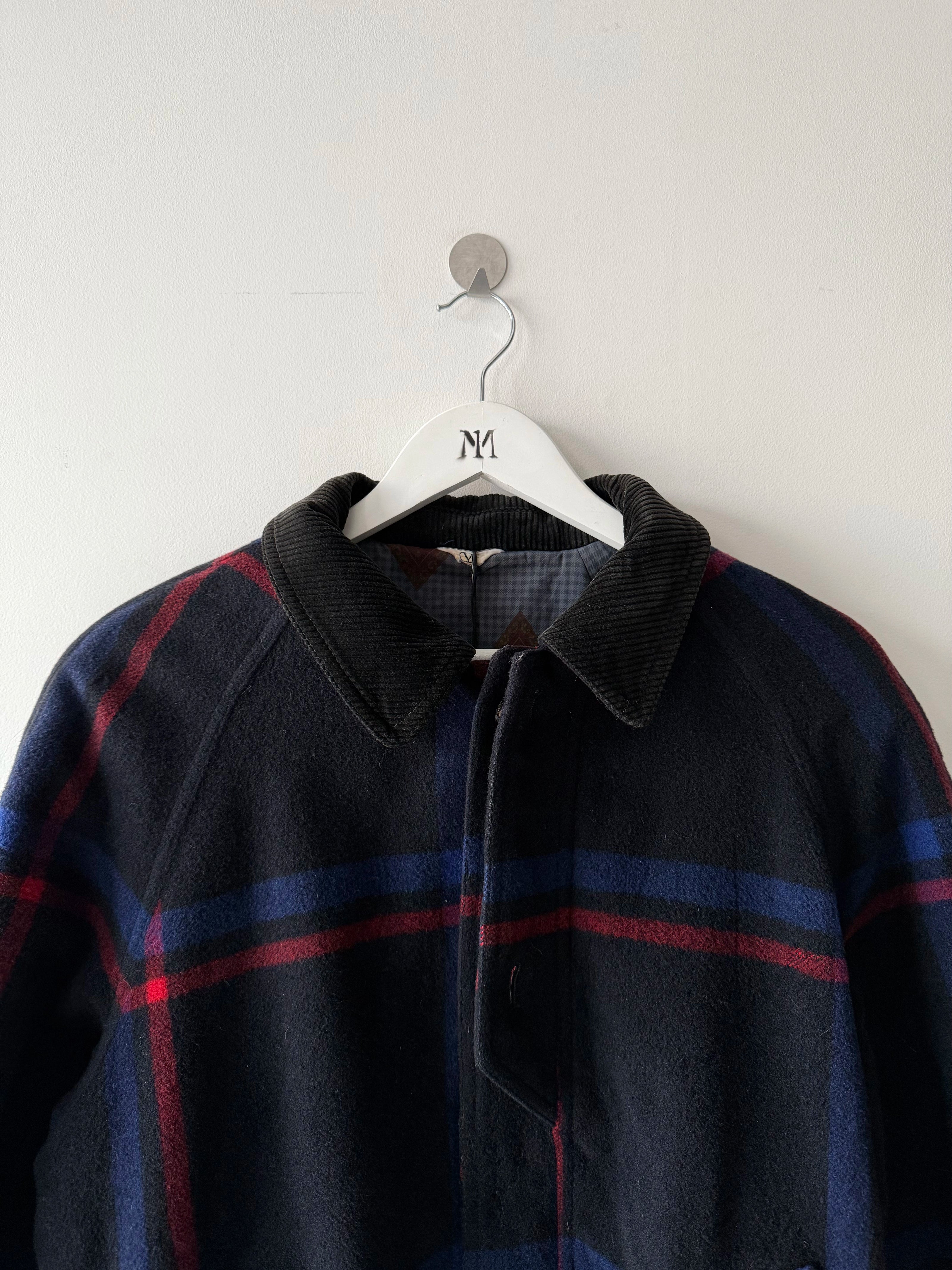 VALENTINO - 1980s BOXY FIT PLAID BOMBER JACKET