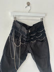 MARITHÉ + FRANÇOIS GIRBAUD - S/S 2008 PANELED CROPPED TROUSERS WITH CHAIN DETAILS