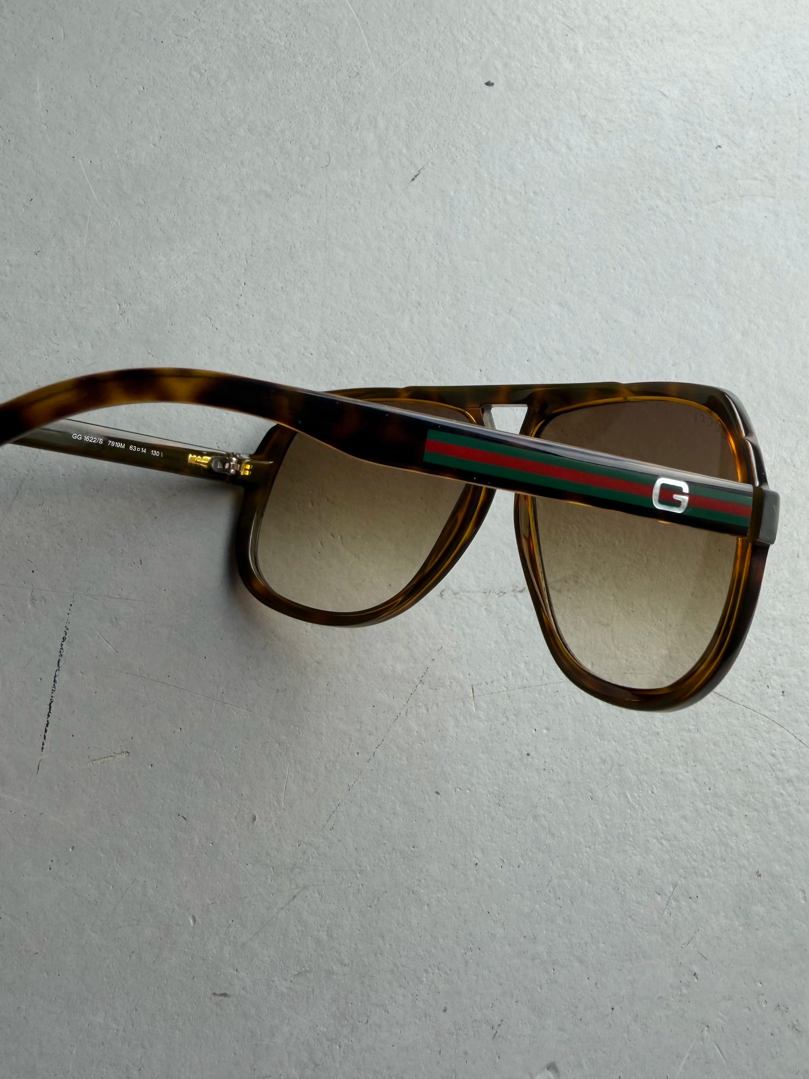 GUCCI - 2010s OVERSIZED AVIATOR SUNGLASSES