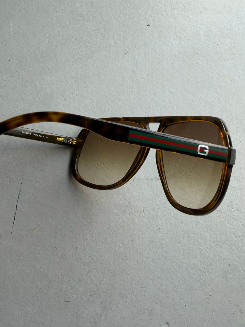GUCCI - 2010s OVERSIZED AVIATOR SUNGLASSES