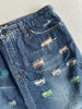 DOLCE & GABBANA - 1990s DENIM MINI SKIRT WITH FLUO DETAILS