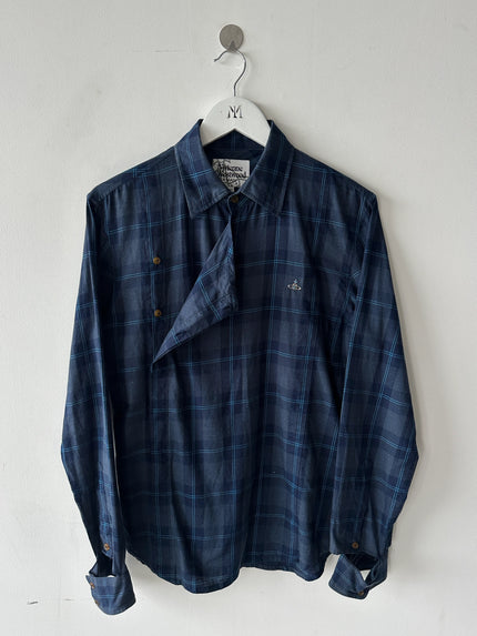 VIVIENNE WESTWOOD - 2000s PLAID SHIRT WITH ASYMMETRICAL PANEL