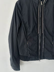 JOHN RICHMOND - early 2000s NYLON JACKET WITH TRIPLE ZIP AT COLLAR