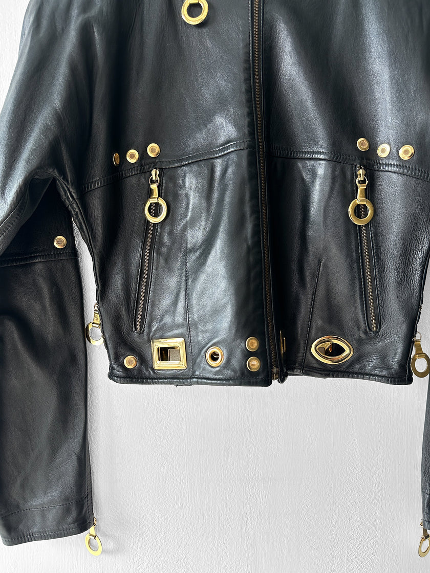 LA MATTA - early 1990s BOXY FIT LEATHER JACKET