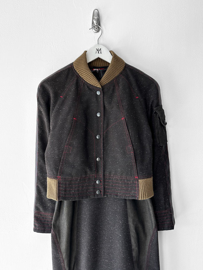 BELGIAN LABEL - early 2000s TWO PIECE SET WITH DRESS AND JACKET