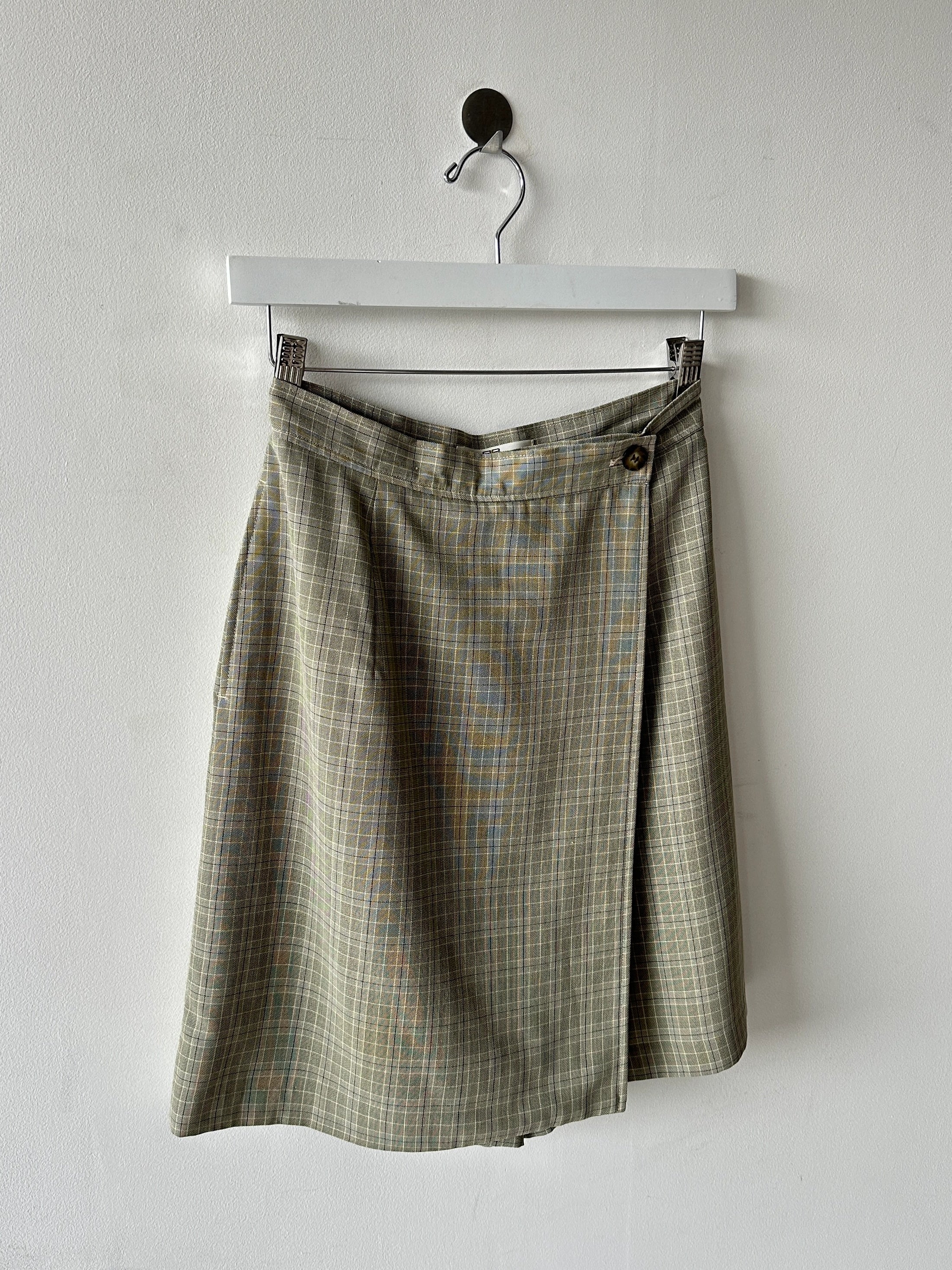 BALENCIAGA - 1990s CHECKED SKIRT PANTS