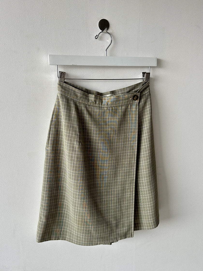 BALENCIAGA - 1990s CHECKED SKIRT PANTS