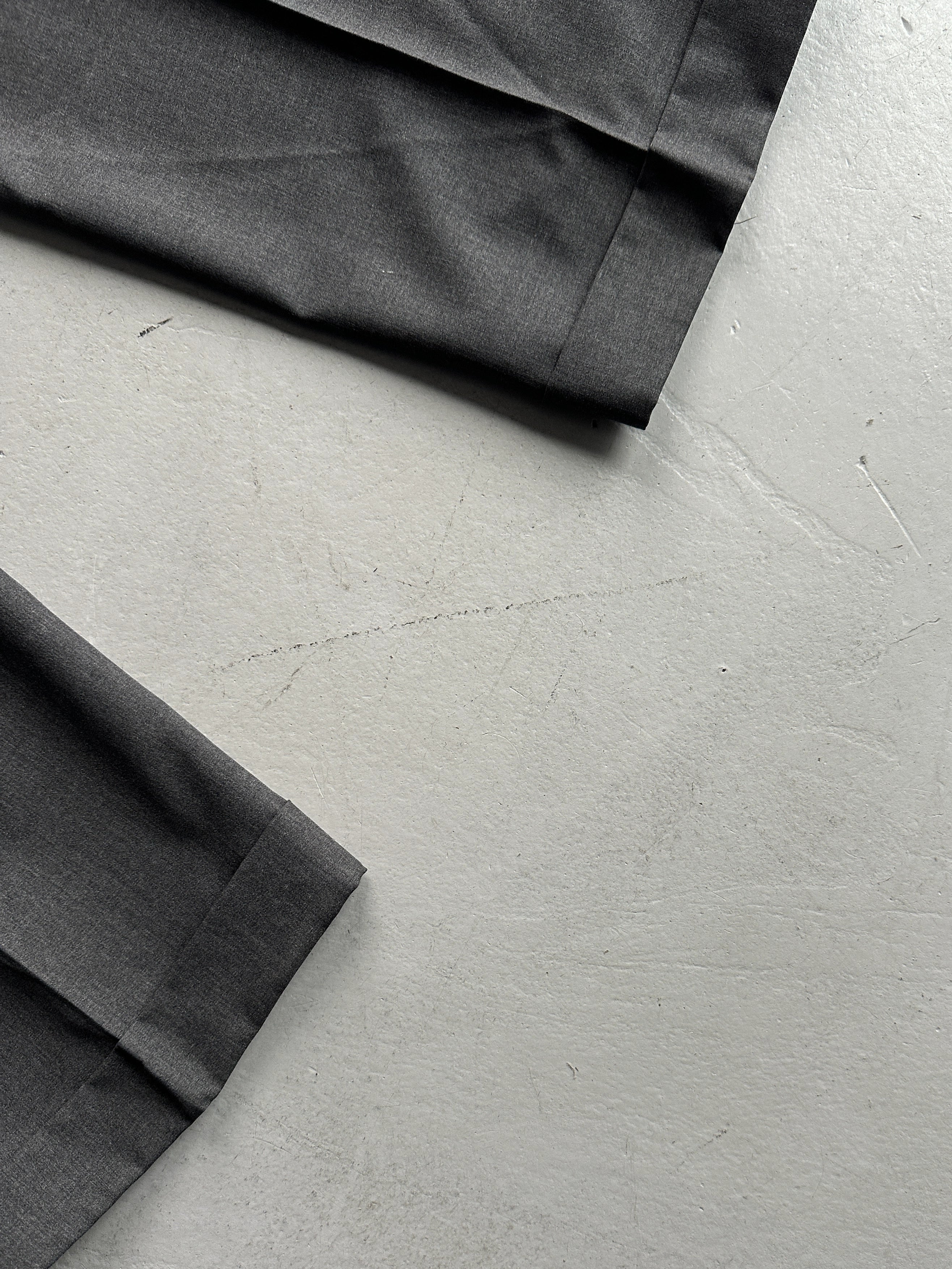 VALENTINO - 1990s TURN UP HEM FRONT PLEATS TAILORED TROUSERS
