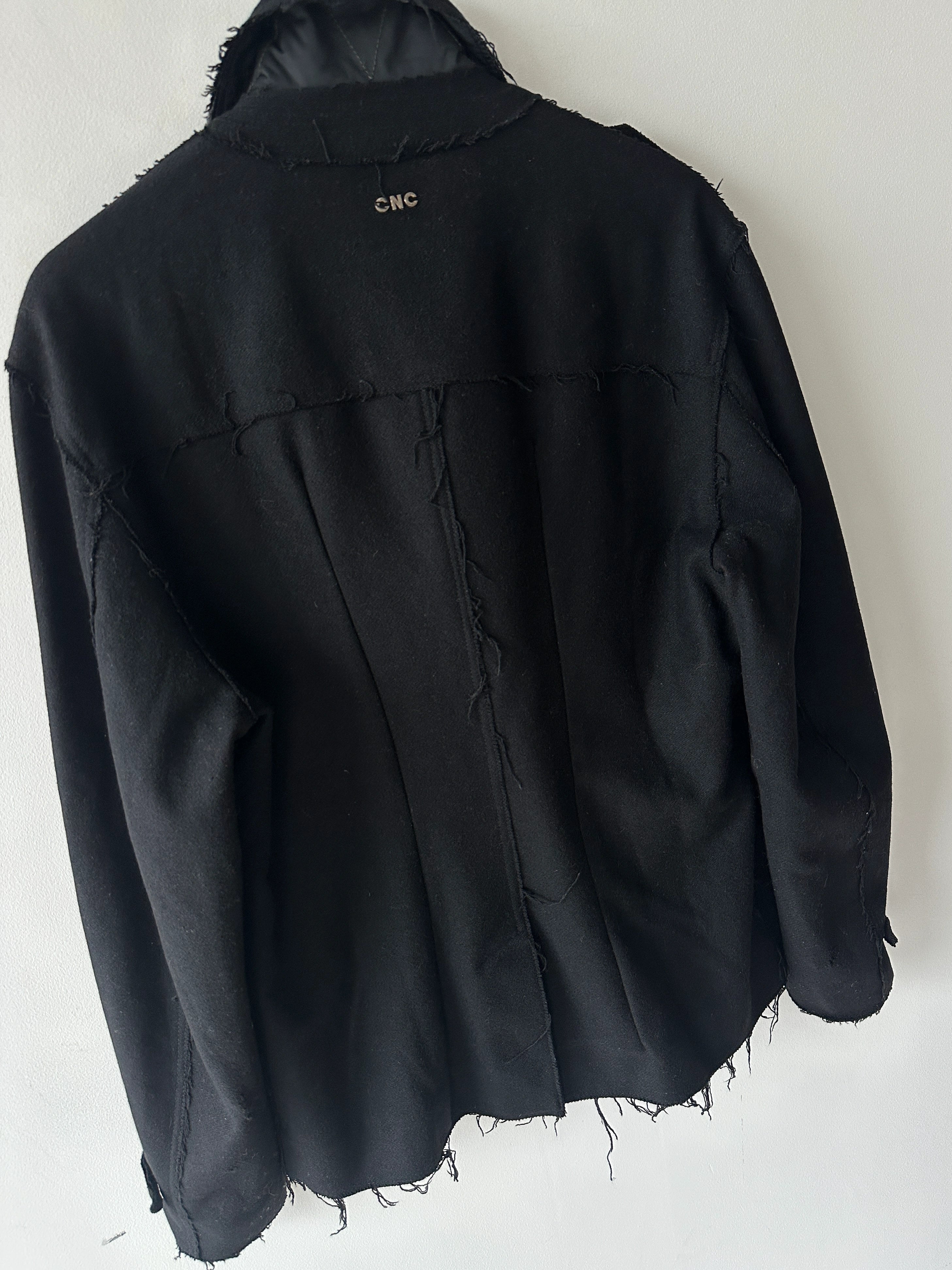 C'N'C COSTUME NATIONAL - F/W 2010 FRAYED EDGES WOOL JACKET
