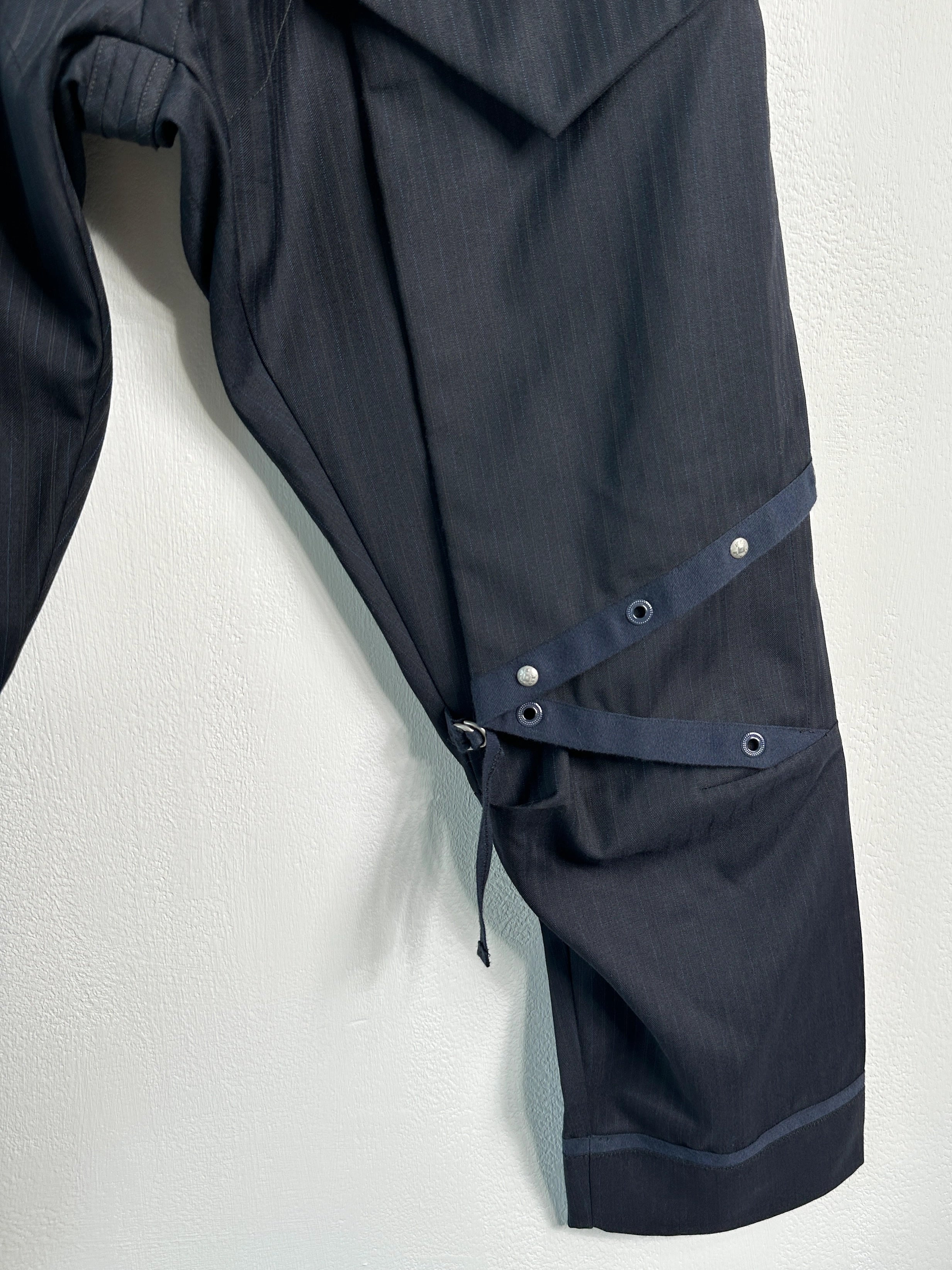 MARITHÉ + FRANÇOIS GIRBAUD - S/S 2009 PINSTRIPED CROPPED CARGO TROUSERS