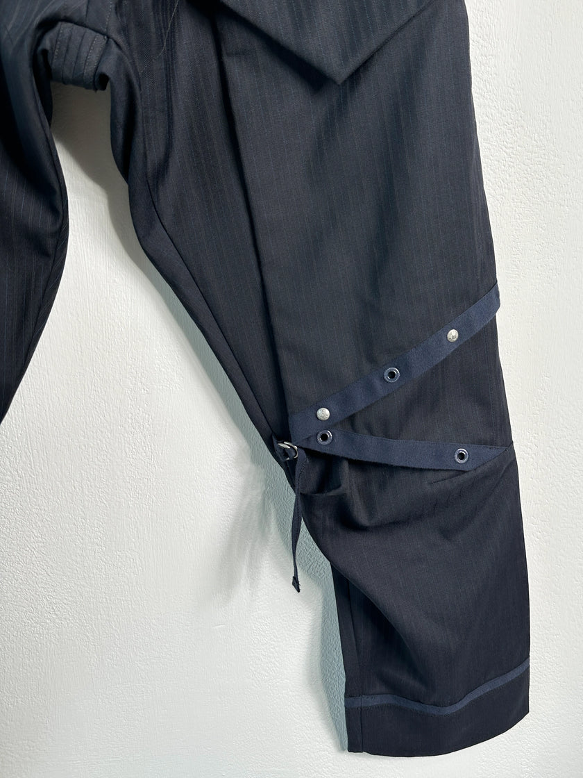 MARITHÉ + FRANÇOIS GIRBAUD - S/S 2009 PINSTRIPED CROPPED CARGO TROUSERS