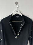 GAETANO NAVARRA - late 1990s KNITTED POLO WITH STUD DETAILS
