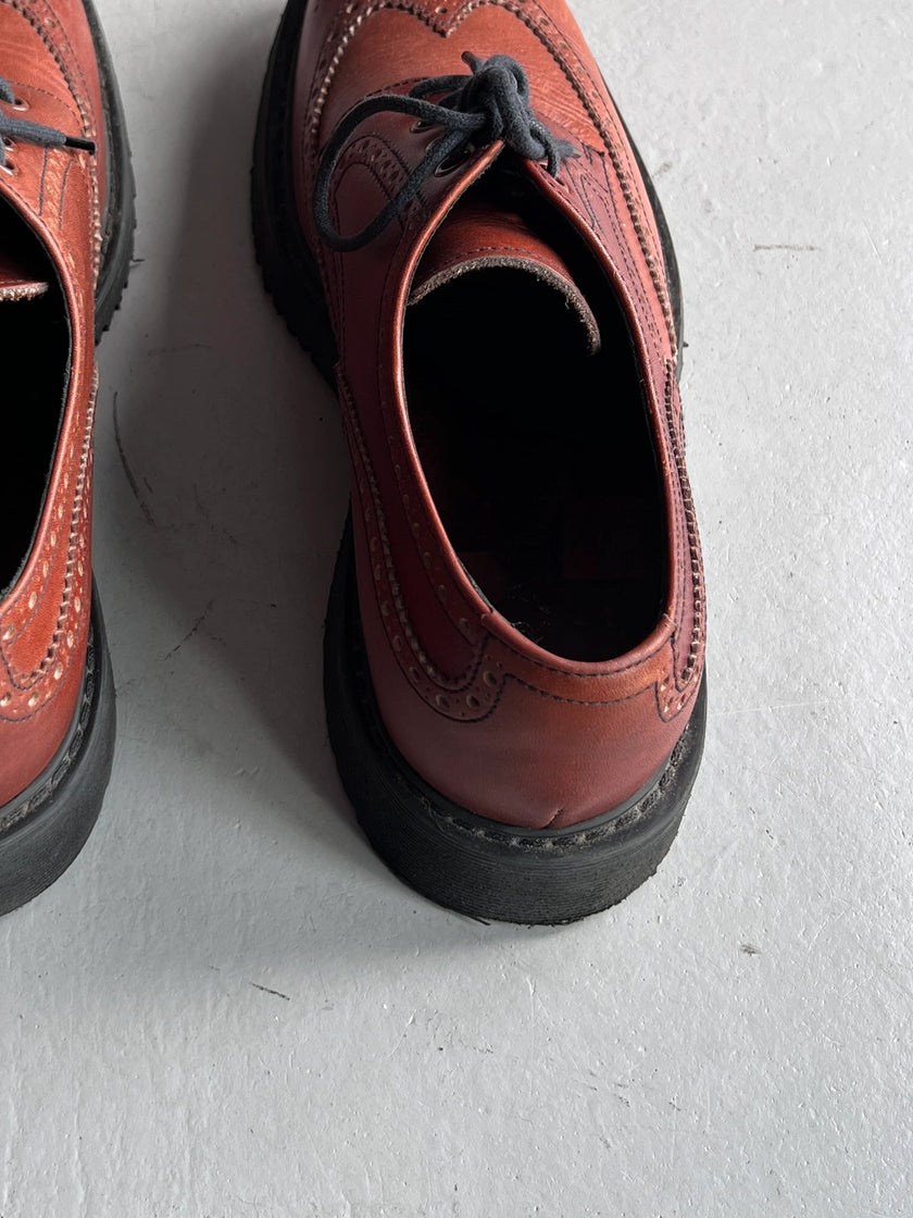 PRADA - 2000s LEATHER BROGUE SHOES