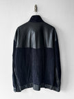 FRENCH LABEL 1980s PANELLED LEATHER AND SUEDE JACKET