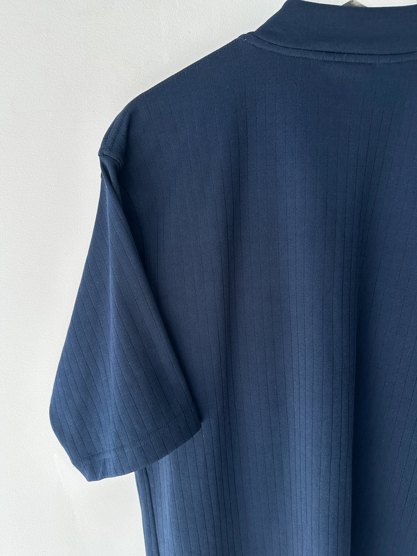 VERSACE - early 2000s ZIP UP SHORT SLEEVE TOP