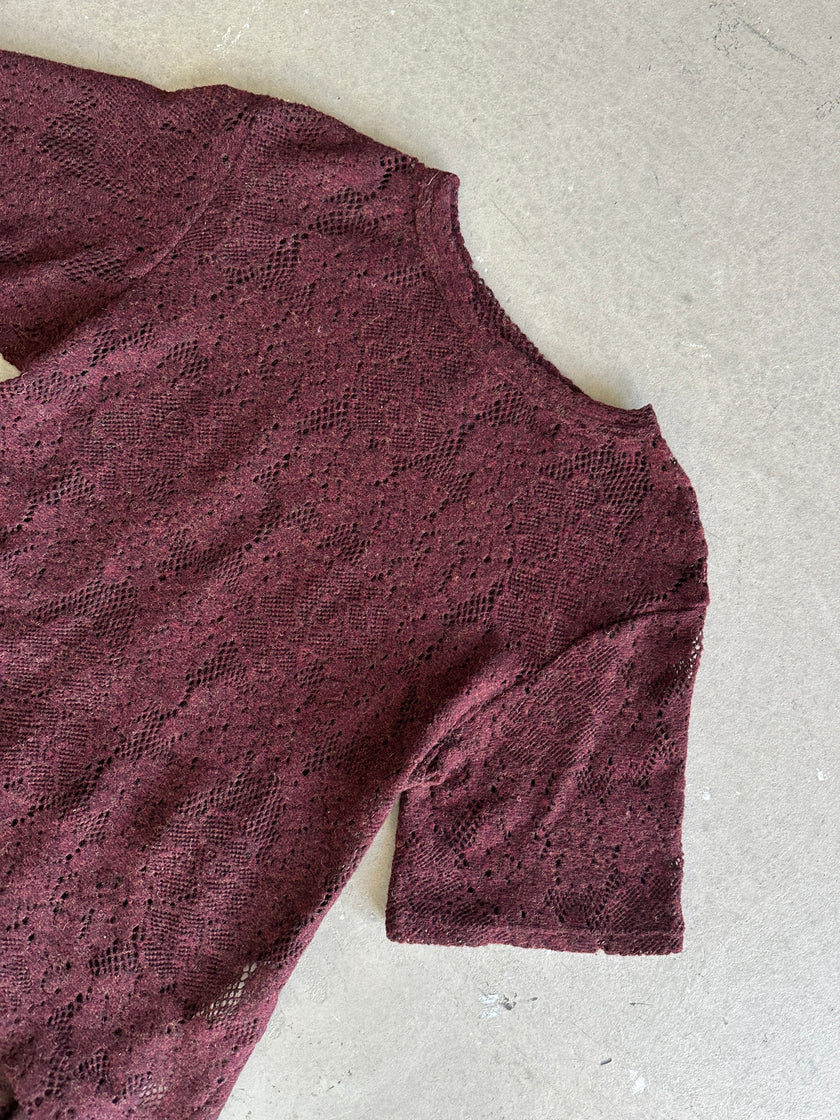 YOHJI YAMAMOTO - 2000s ASYMMETRICAL WOOL MESH TOP