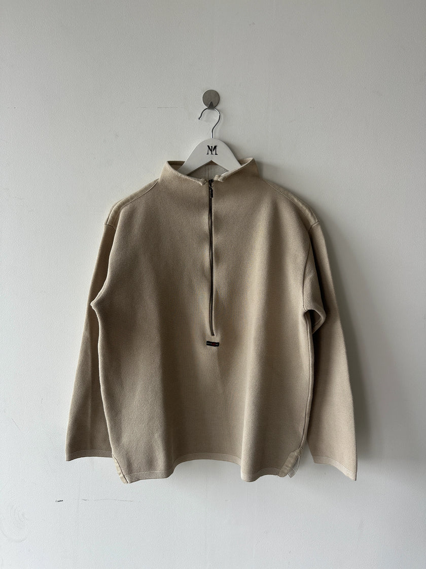 GIANFRANCO FERRÉ - 1990s TEXTURED KNIT CROP FIT PULLOVER