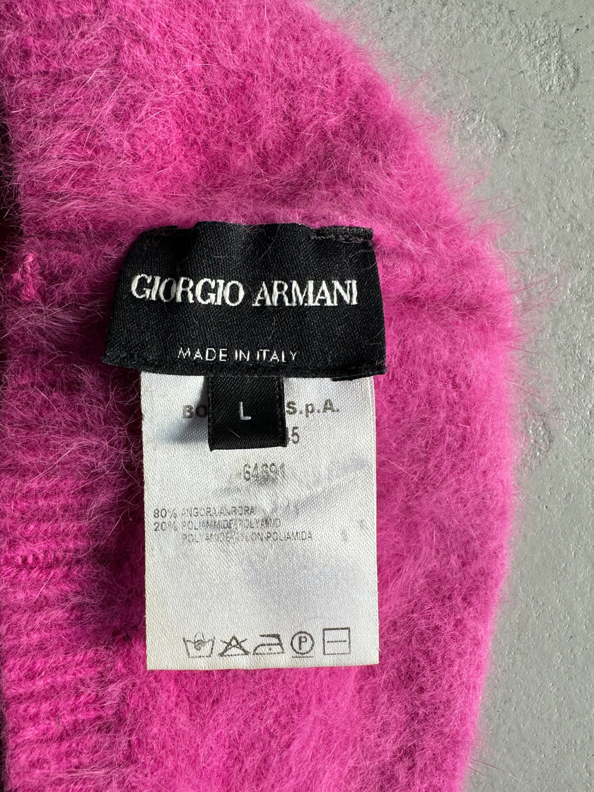 GIORGIO ARMANI - 1990s FUZZY WOOL HAT
