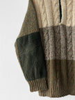 ICEBERG BY J.C. DE CASTELBAJAC - 1980s COLOR BLOCK PANELLED KNIT JUMPER WITH CORDUROY PANELS