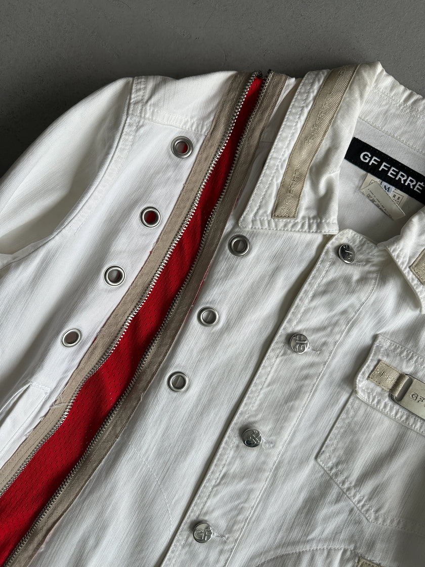 GIANFRANCO FERRÉ - 1990s ZIP DETAIL FRONT DENIM JACKET