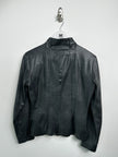 ISSEY MIYAKE - S/S 2006 FAUX LEATHER JACKET WITH SCULPTURAL NECK