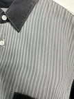 COMME DES GARÇONS - early 2000s PANELED LONG SLEEVE SHIRT WITH CONTRASTING SLEEVE AND BACK