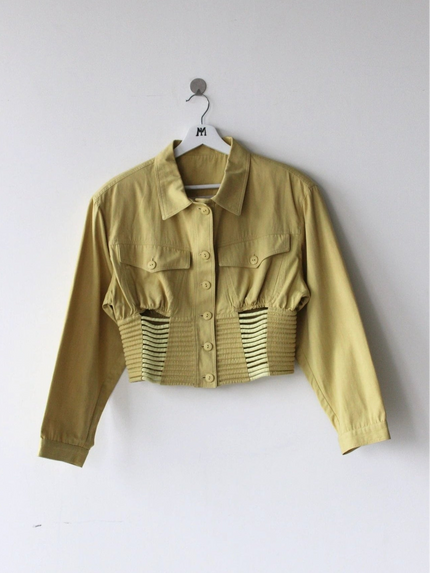 CALUGI E GIANNELLI 1980s MATCHING SET CROP FIT JACKET AND  PLEATED FRONT TROUSERS